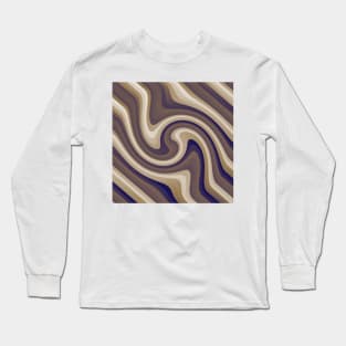 Brown Waves Long Sleeve T-Shirt